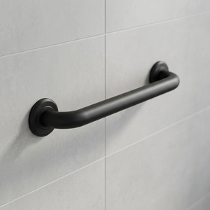 Barre d'appui murale noire mate de 32 pouces en acier inoxydable antidérapante pour salle de bain, design minimaliste - Product Image 1