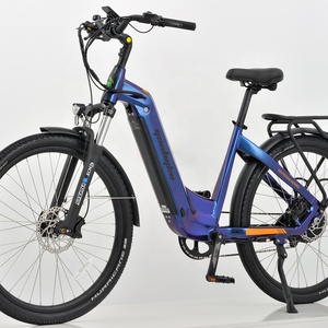 GEOBYKE Vélo électrique de ville 27.5 pouces pour femmes vélo électrique de route Step-Through 500W/750W vélo électrique 7 vitesses à <span class=keywords><strong>cadre</strong></span> <span class=keywords><strong>bas</strong></span> - Product Image 2