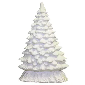 Populair Ongeverfd Frosted Tree Ornament Kerstboom Raam Slanke Scioto U-Paint Keramische Bisque