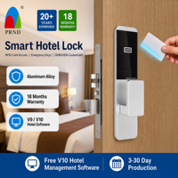 Cerradura Electrónica para Puerta de Hotel con Tarjeta, Aleación de Aluminio, Control de Acceso RFID con SDK Gratuito y Software de Gestión Hotelera