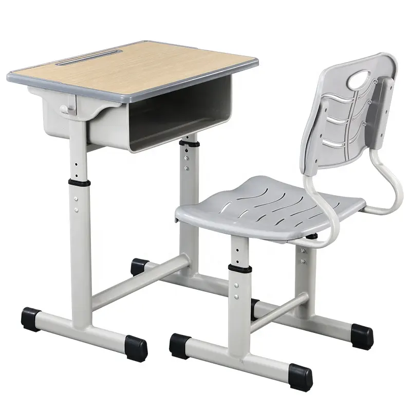 SF-1027,Adjustable Height Single School Desk And Chair Set Student Desk And Chair School Furniture Set School Table And Chair