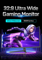 Moniteur de jeu incurvé 49 pouces 5K 240Hz 1500R ultra large HDR 5120x1440 avec haut-parleurs intégrés