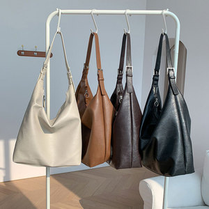 Sacs à bandoulière en cuir PU souple en gros pour femmes et filles, sac à main, sac fourre-tout avec fermeture éclair, sacs à main simples et élégants pour femmes - Product Image 2