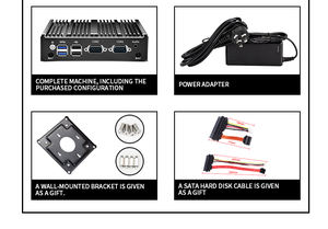 Mini PC industriel sans ventilateur, processeur Quad Core Intel Celeron J1900, 2 ports LAN, pare-feu, 2 ports COM RS485/RS232, compatible PfSense/OPNsense/<span class=keywords><strong>VMware</strong></span>/ESXi, 8 Go de RAM, neuf - Product Image 2