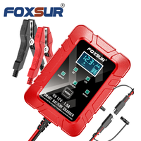 Chargeur de batterie de moto et de voiture FOXSUR 6V 12V 1.5A avec prise SAE B, chargeur automatique de batterie au plomb-acide Lifepo4 6V 12V pour voiture jouet