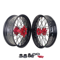 Ensemble de roues à rayons en alliage anodisé CNC KYZ, 17 pouces, Supermoto, certifié DOT, pour Honda CRF250R CRF450R Enduro MX Racing Pro Kit