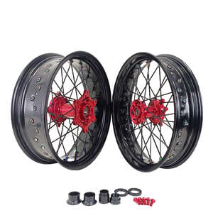 Juego de Ruedas KYZ CNC de Aleación Anodizada de 17 Pulgadas, Certificado por DOT, para <span class=keywords><strong>Honda</strong></span> CRF250R CRF450R Enduro MX Racing Pro Kit - Product Image 4