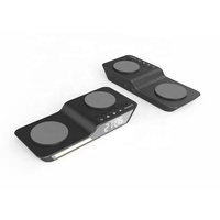 Chargeur sans fil double ultra fin pour 2 téléphones Chargement sans fil 30W avec veilleuse Réveil Chargeur sans fil multifonction