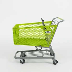 Carrito de Compras de Plástico para <span class=keywords><strong>Supermercado</strong></span> RIO GRANDE <span class=keywords><strong>MARKET</strong></span> de 200L, Cesta de Plástico con Asiento para Bebé - Product Image 1