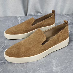 Nuevos Zapatos de Mujer de Cuero Genuino de Ante con Suela de Goma, Mocasines Casuales Cómodos de Piel de Vacuno con Punta Redonda y Suela Gruesa - Product Image 4