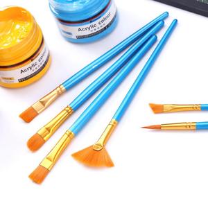 Set di 10 Pennelli Professionali BECOL in Nylon per Pittura Acrilica e Acquerello, per Artisti - Product Image 5