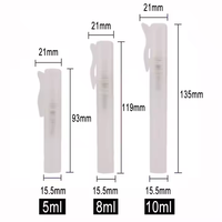 Flacon pulvérisateur de parfum vide, portable, de voyage, 5 ml, 10 ml, 15 ml, rechargeable, coloré, en PET, rond, en plastique