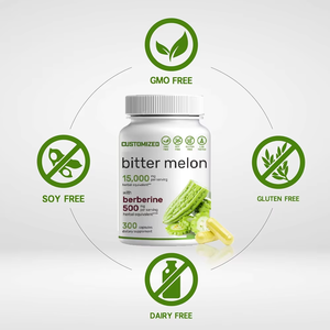 Integratore OEM per Donne, Capsule di Berberina 500mg e Melone Amaro per Detox, Supporto all'Equilibrio Ormonale per Adulti - Product Image 4