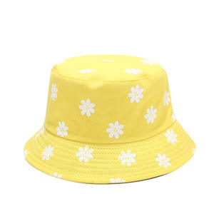 <span class=keywords><strong>หมวก</strong></span>บักเก็ตลายดอกไม้แบบกลับด้านได้ แฟชั่นมาใหม่ สำหรับป้องกันแสงแดดกลางแจ้ง - Product Image 2