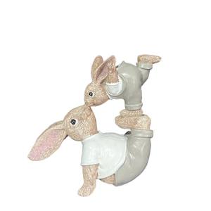 Kible coniglio ornamento in resina che bacia coniglio decorazione di pasqua dolce decorazione regalo artigianale decorazione per la casa - Product Image 1