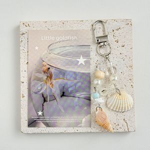 Llavero de Concha Marina con Perlas, Accesorio Decorativo para Teléfono, Colgante de Joyerí<span class=keywords><strong>a</strong></span>, Adorno para Llaves de Coche - Product Image 6