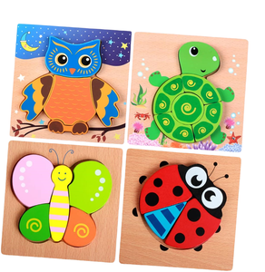 Montessori <b>Game</b> Infant Toddler Educational DIY Shape Matching Wooden Jigsaw 3D Kids <b>Puzzle</b> Toy for 5 to 7 Years - Product Image 1