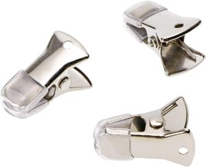 Clips Metálicos Pequeños de 19 mm con Acabado Plateado Liso y Agarre de Goma en el Interior - Product Image 1