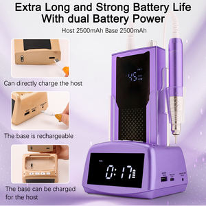 Akıllı 45K RPM tırnak matkap fırçasız Motor alüminyum alaşımlı gövde HD saat şarj standı geri dönüşümlü ayarı Salon ve ev için - Product Image 5