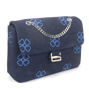 Bolso de Mano de Mezclilla para Mujer con Diseño de Logotipo Personalizado, Correa de Hombro con Cadena, Bolso de Hombro Bordado a la Moda - Product Image 5