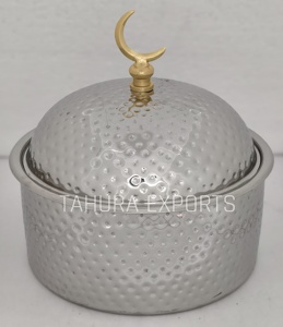 New Arrival Round Home Dinnerware Customized Size Cooking Pot Silver Color Caserole Dish Casserole <b>Cookwar</b> Handmade Design - Product Image 6