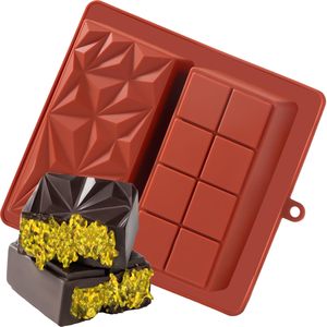 Newest <b>Baking</b> DIY Accessories Food Grade <b>Silicone</b> Chocolate Bar Mold Deep Break Apart Chocolate Molds - Product Image 1