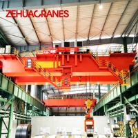 Grue à pont à double poutre robuste pour l'industrie sidérurgique avec système de contrôle intelligent