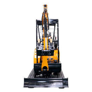 Miniexcavadora compacta con orugas de goma y giro de cola cero para paisajismo - Product Image 1