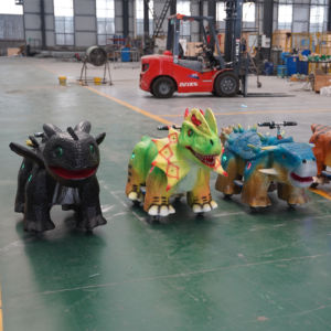 سيارة ديناصور كهربائية جديدة ركوب 24 فولت ميكانيكية واقعية لمراكز التسوق وحدائق المغامرة - Product Image 3