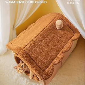 Four Seasons Universal Pet Kennel Winter Warm Small <span class=keywords><strong>Dog</strong></span> <span class=keywords><strong>Bed</strong></span>/Cat House/Villa Material de poliéster al por mayor - Product Image 5