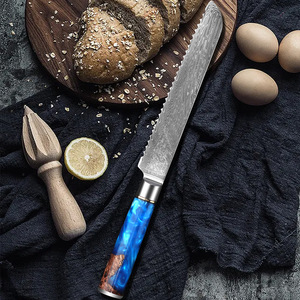 Di alta qualità modello giapponese damasco cucina Chef Set di coltelli con resina forgiato manico per il taglio della carne - Product Image 5