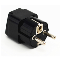 Adaptateur de voyage universel en cuivre noir 10A 250V EU US UK AU Japon Suisse Allemagne France vers Israël Égypte Pakistan