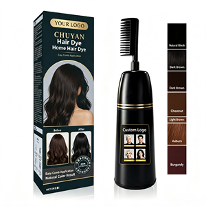 Crème colorante capillaire permanente à base d'extraits végétaux longue durée avec pinceau intégré, marque privée, qualité professionnelle - Product Image 1