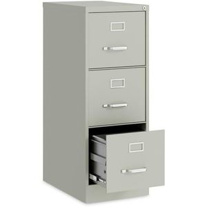 Alera HVF1541LG Armoire à dossiers verticale économique gris clair à trois tiroirs, tiroirs format lettre de 15 po x 22 po x 40,19 po - Product Image 2