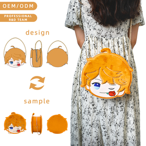 Sac à dos en cuir PU personnalisé, anti-odeur, en forme de poupée ronde, style Kawaii, sac à bandoulière Ita en peluche, sacs en cuir végétalien pour filles - Product Image 1