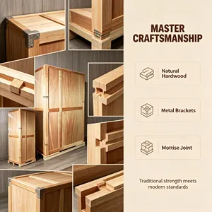 Large Heavy Equipment Wooden Crate Precision Instrument Protective Transport Case Export Reinforced <b>Shipping</b> <b>Box</b> - Product Image 6