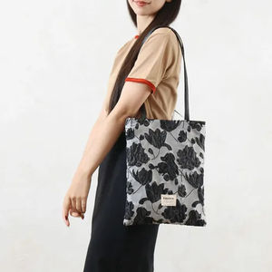 กระเป๋าโท้ทลายวรรณกรรมสำหรับผู้หญิง แฟชั่น พกพาสะดวก ทำจากโพลีเอสเตอร์ สะพายไหล่ พร้อมตกแต่งลายตัวอักษร - Product Image 4