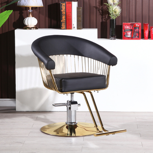 Sillón de Barbería Moderno, Hidráulico, Tapizado, con Estructura Metálica para Salón de Belleza - Product Image 3