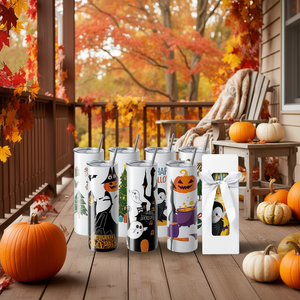 Gobelets isothermes en acier inoxydable 20 oz, fins et droits, à double paroi, avec couvercle et paille, coffret cadeau pour sublimation, idéal pour les fêtes - Product Image 2