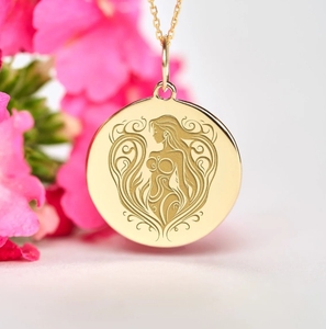Stile caldo 18k placcato oro collana sirena personalizzato ciondolo sirena delicato fascino amore mistero di bellezza simbolo femminilità - Product Image 1