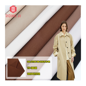 Precio Competitivo, Tela T400 Cavalry 100% Poliéster Ecológica de 170-180GSM, Tipo Algodón Fresco, Sin Revestimiento Impermeabilizante, para Gabardina - Product Image 1