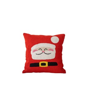 หมอนอิงลายซานตาคลอสคริสต์มาสทรงสี่เหลี่ยมผ้าโพลีเอสเตอร์ 100% ปลอกหมอนอิงตกแต่งสำหรับห้องนั่งเล่นโซฟาที่บ้าน - Product Image 1