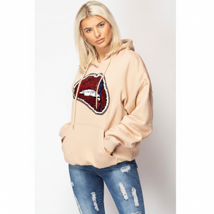 OEM/ODM sweat à capuche surdimensionné à épaules tombantes pour femmes 100% coton matériel léger solide respirant impression de logo sur mesure - Product Image 1