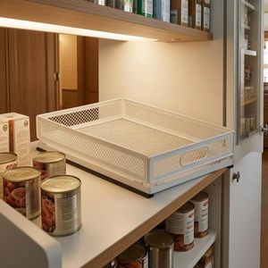 Étagère de comptoir en fil métallique, panier coulissant pour évier, support pliable pour rangement de cuisine, étagère à épices sans installation - Product Image 6