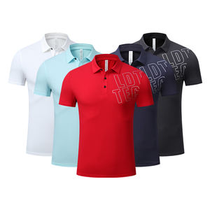 Polo de Golf para hombre de moda 2025, Polo informal de negocios de secado rápido de fácil cuidado personalizado de Color melange - Product Image 2