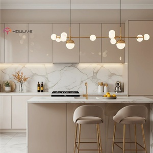 Mobili da Cucina Modulari Moderni Personalizzati 2026, Ecologici, Colore Chiaro, Finitura Laccata, Opzione Lavello, Rubinetto e Piano di Lavoro in Marmo - Product Image 4