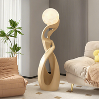 Lampe sur pied LED design moderne minimaliste, sculpture en résine pour salon d'hôtel, style nordique, décoration artistique