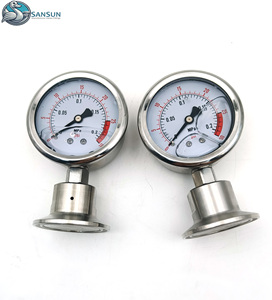 Manómetro Sanitario de Diafragma de Acero Inoxidable con Abrazadera Tri-Clamp, Marca SANSUN OEM, Garantía de 3 Años para la Industria Alimentaria, Láctea y Farmacéutica - Product Image 1