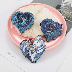 5000 tipos de broches de metal esmaltado para sombrero y cuello con logotipos de la serie de anime japonés Hayao Miyazaki: Totoro y Princesa <span class=keywords><strong>Mononoke</strong></span> - Product Image 4