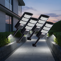 100W 200W 300W 400W Lampu Jalan LED Tenaga Surya All-in-One Tahan Air IP65 dengan Remote Kontrol untuk Luar Ruangan